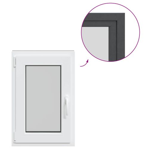 Прозорец за мазе RISOR 50 x 75 cm PVC и стъкло Антрацит