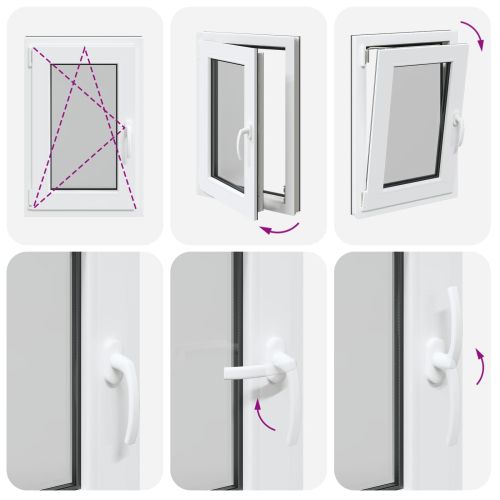 Прозорец за мазе RISOR 50 x 75 cm PVC и стъкло Антрацит