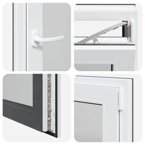 Прозорец за мазе RISOR 60 x 80 cm PVC и стъкло Антрацит