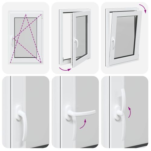 Прозорец за мазе RISOR 60 x 80 cm PVC и стъкло Антрацит