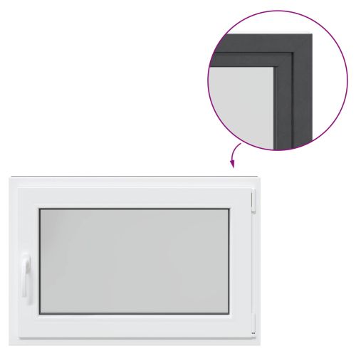 Прозорец за мазе RISOR 80 x 70 cm PVC и стъкло Антрацит