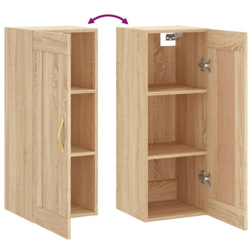 Стенен шкаф, дъб сонома, 34,5x34x90 см, инженерно дърво