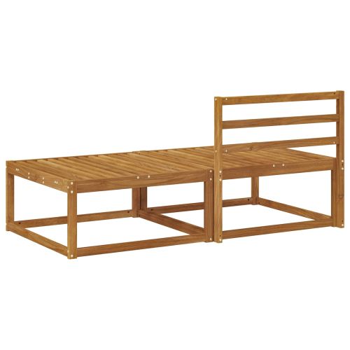 Секционен диван 2 Брой Естествен Солидно акациево дърво