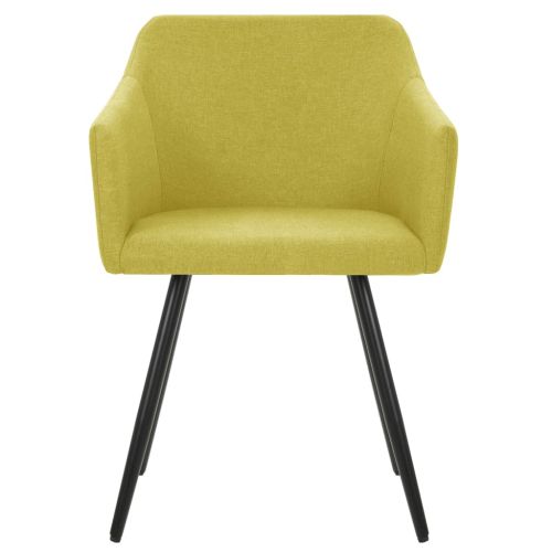 323098 Dining Chairs 2 pcs Green Fabric