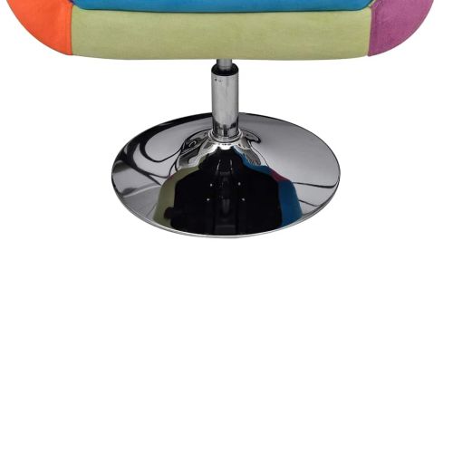 Фотьойл с кубична форма, пачуърк дизайн, текстил