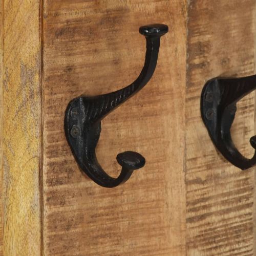 Закачалки за дрехи, 2 бр, мангово дърво масив, 38x100 см