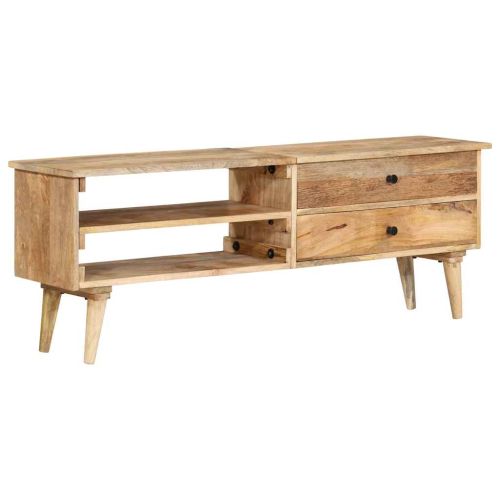 ТВ шкаф, 140x30x50 см, мангово дърво масив