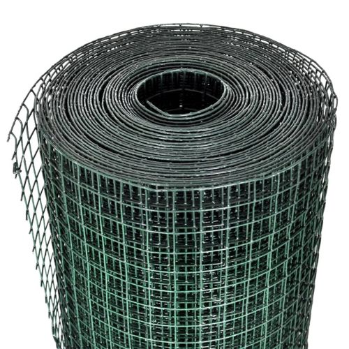 Кокошкарска мрежа, поцинкована с PVC покритие, 25x1 м, зелена