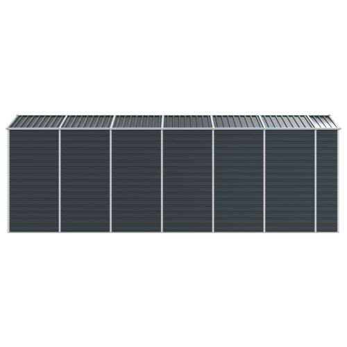 Градинска барака антрацит 191x555x198 см поцинкована стомана