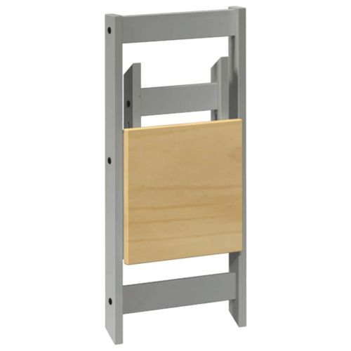 Трапезни столове "Corona" сгъваеми 4 бр сиви борово дърво масив