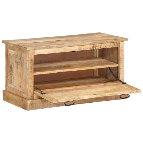 Пейка за съхранение на обувки, 85x40x45 cм, мангово дърво масив
