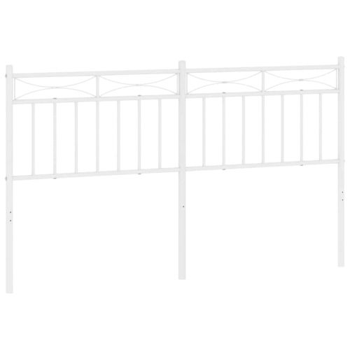 Метална резервна табла за легло, бяла, 150 см