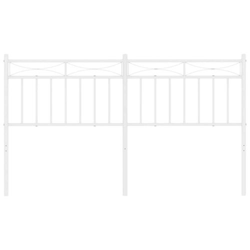 Метална резервна табла за легло, бяла, 150 см