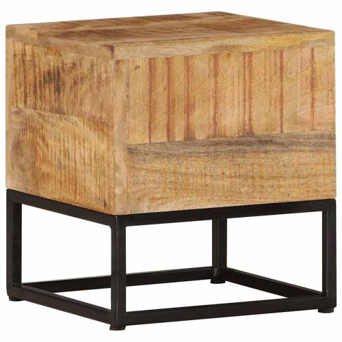 Странична маса, 30x30x33 см, грубо мангово дърво