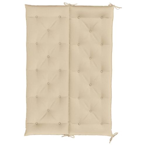 Възглавница за градинска пейка бежова 150x(50+50)x7 см оксфорд