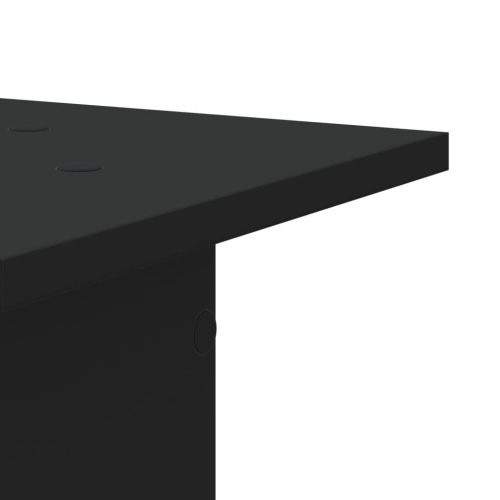 Стойки за растения 2 бр черни 30x30x40 см инженерно дърво