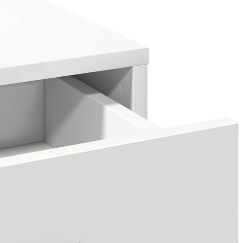 Тоалетка с чекмедже Бяло 78.5 x 41 x 135 см Инженерно дърво