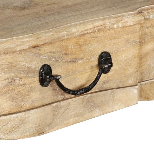 Конзолна маса, мангово дърво масив, 120x50x80 cм