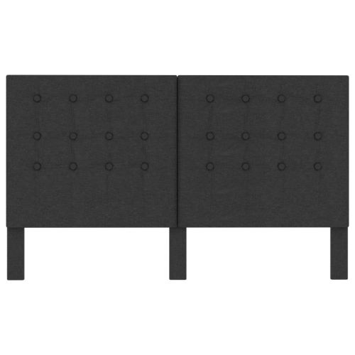 Тапицирана табла за спалня тъмносива текстил 180x200 см