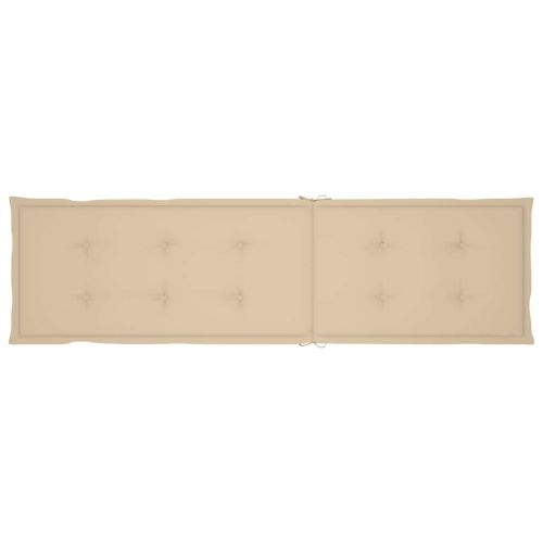 Градински шезлонг с подложка за крака и шалте акация масив