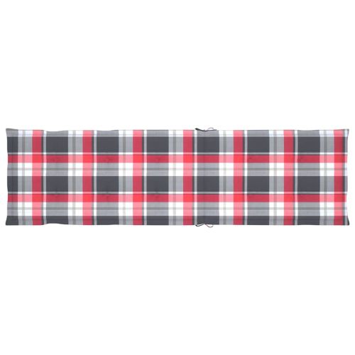 Градински шезлонг с подложка за крака и шалте акация масив