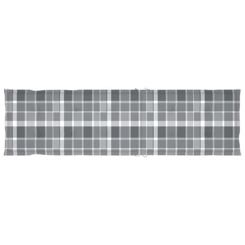 Градински шезлонг с подложка за крака и шалте акация масив