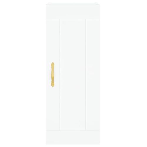 Висок шкаф, бял, 34,5x34x180 см, инженерно дърво