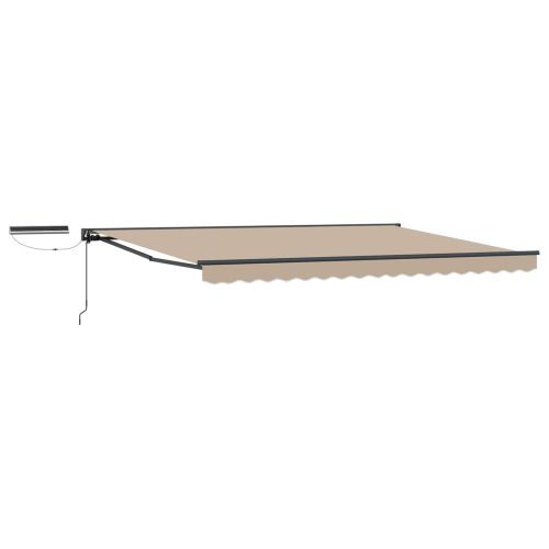 Електрически разтегателен навес Бежов и Антрацит 4 × 3,5 m