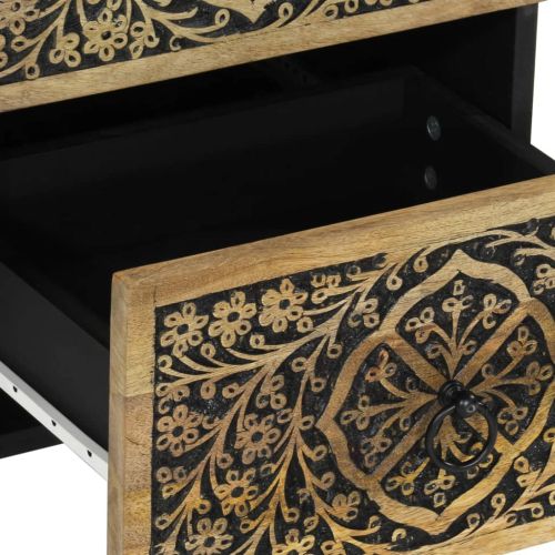 Страничен шкаф 40x33x75 см манго масивно дърво