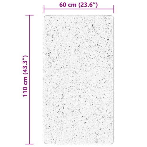 Килим HUARTE с къс косъм, мек и миещ се, черен, 60x110 см