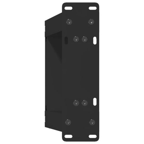 Крака за масичка за кафе, U-образни, 2 бр., черни, 30 x (30-31) см, стомана