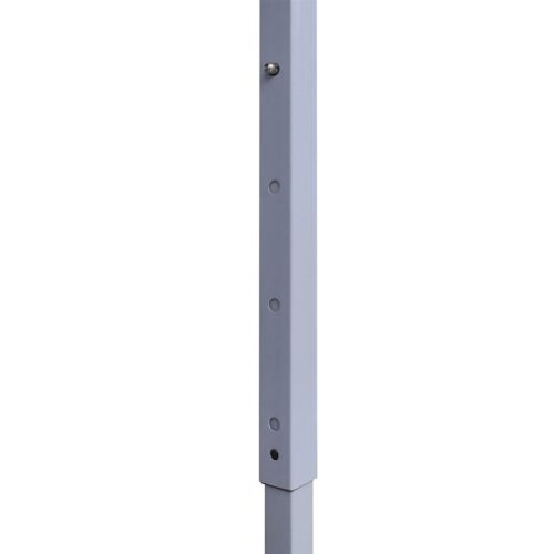 Сгъваема парти шатра с 4 странични стени 2x2 м стомана бяла