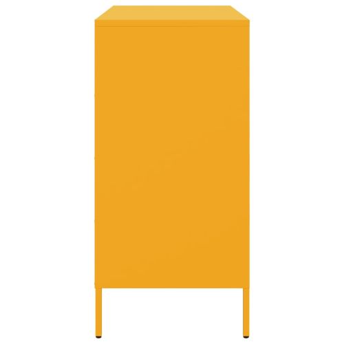 Бюфет, горчица жълто, 68x39x79 см, стомана