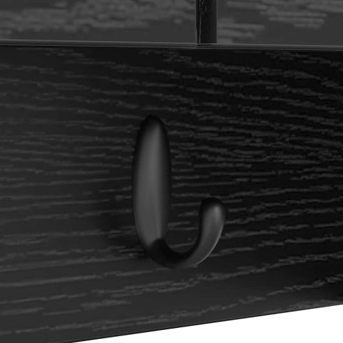 Стенен закачалка за палта с рафт Черния дъб 80 x 20 x 30 cm