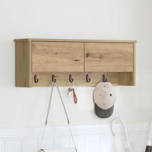 Стенен закачалка за палта Дъб 80 x 20 x 30 cm Инженерно дърво