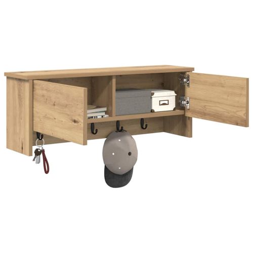 Стенен закачалка за палта Дъб 80 x 20 x 30 cm Инженерно дърво