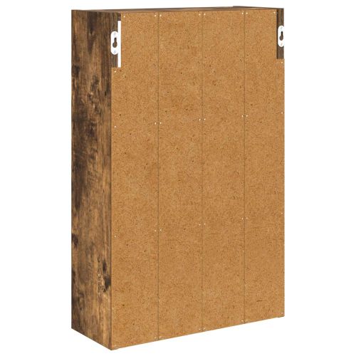 Банен стенен шкаф с рафт Пушена Дъб 40 x 16 x 62,5 см