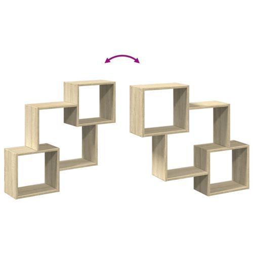 Стенен шкаф, 78x18x71 см, сонома дъб, инженерно дърво