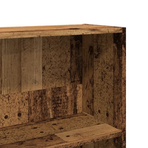 Библиотека, старо дърво, 80x24x143 см, инженерно дърво