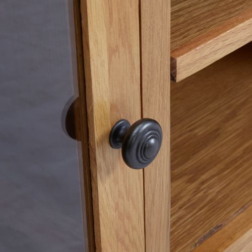 ТВ шкаф, 110x35x44 см, дъбов масив