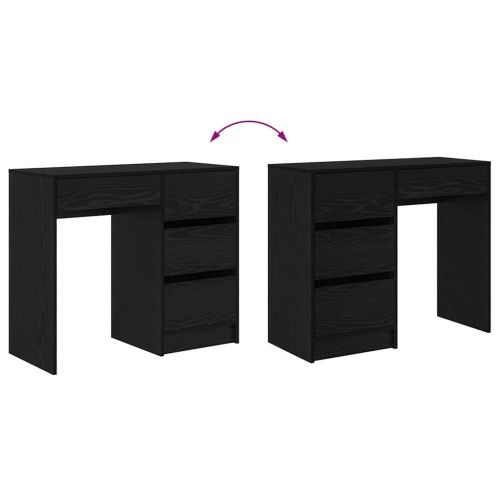 Бюро с чекмедже Черния дъб 90 x 37.5 x 75 см Инженерно дърво