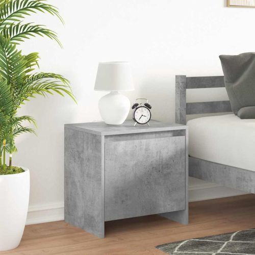 Нощни шкафчета 2 бр бетонно сиви 45x34x44,5 см инженерно дърво