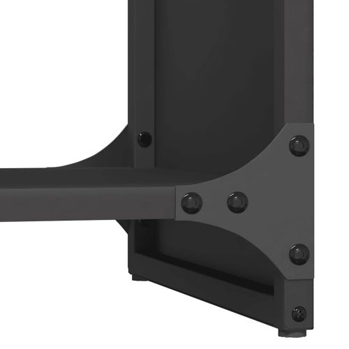 Стойка за дърва, черна, 40x30x80 см, студеновалцувана стомана