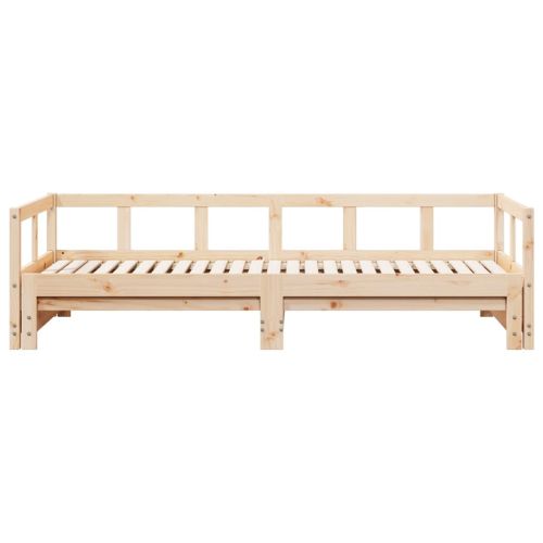 Дневно легло без матрак, 90x200 см, борово дърво масив