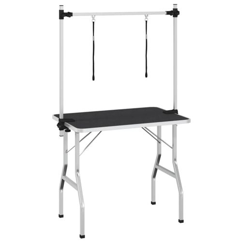 Маса за подстригване на домашни любимци, регулируема, 2 примки