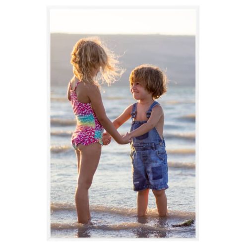 Фоторамки за колаж, 3 бр, за маса, бели, 13x18 см, МДФ