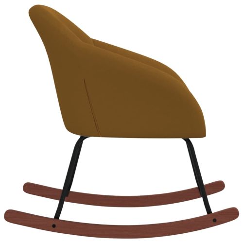 Люлеещ се стол, кафяв, текстил