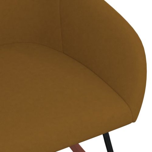 Люлеещ се стол, кафяв, текстил