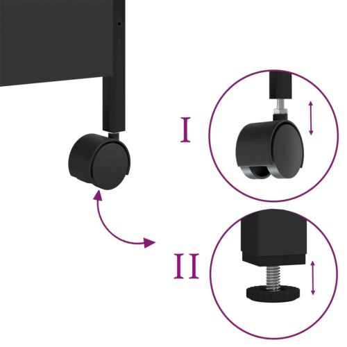 Кухненска количка, черна, 50x30x70 см, инженерно дърво