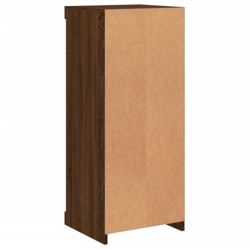 Сайдборд с LED светлини, кафяв дъб, 41x37x100 см